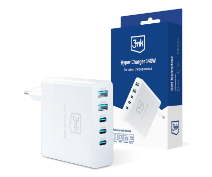 Ładowarka i akumulator 3MK 140W 3xUSB-C+2xUSB-A GaN PD QC 3M004703